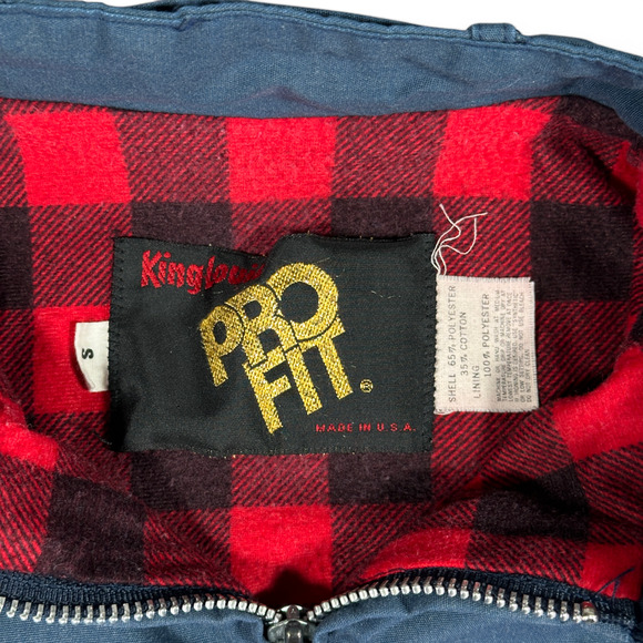 Vintage King Louie Jacket Adult SMALL Blue FBi Buildings Patch USA Union 80s - Picture 7 of 10